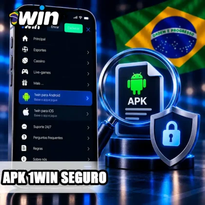 Área de APK no celular com lupa e escudo para análise da autenticidade do arquivo.